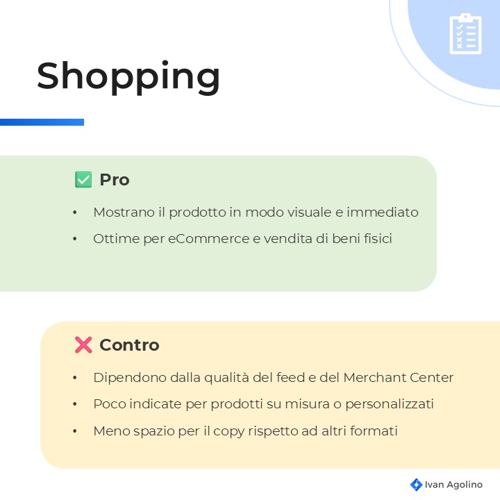 Campagna Google ads - shopping